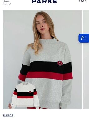 PARKE Indiana * SOLD OUT Size in Design * Fleece Sweatshirt